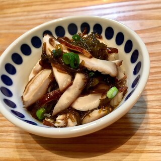 椎茸のもずく酢和え